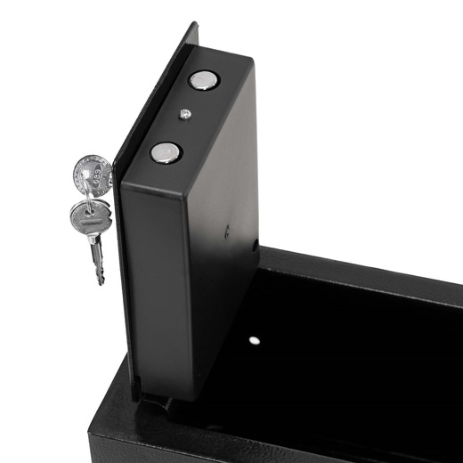 Sejf domowy na pieniądze, kasetka, skrzynka kasa pancerna z 3 kluczami czarna