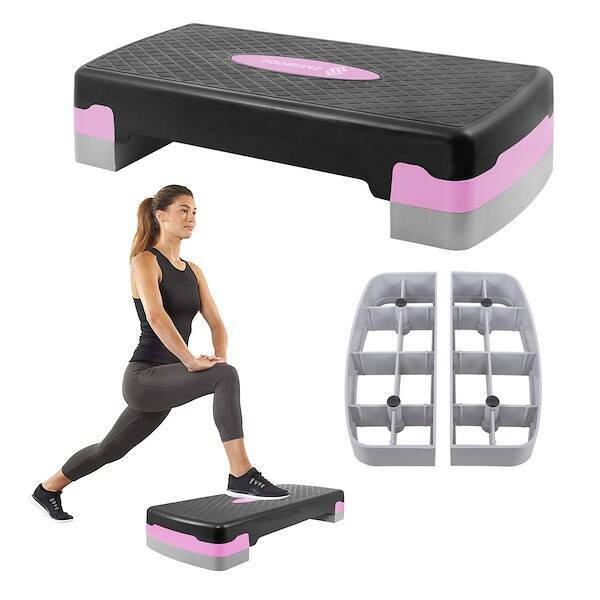 Step do ćwiczeń 2-stopnie czarno-różowy