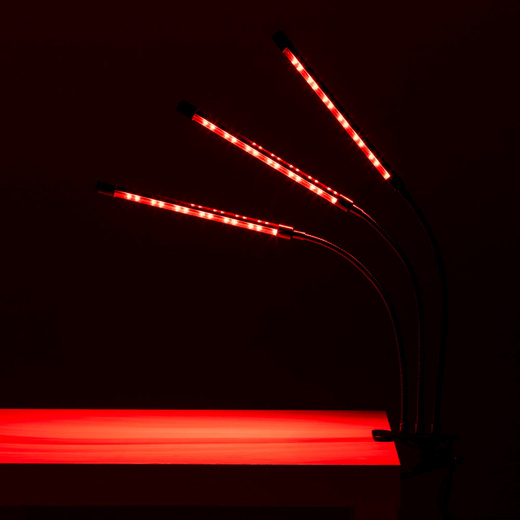 Lampa do doświetlania roślin LED do wzrostu uprawy 3 panele z timerem i klipsem, usb