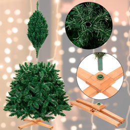 Choinka sztuczna 220 cm sosna leśna jak żywa Royal Trees premium z drewnianym stojakiem