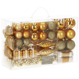 Bombki choinkowe 72 szt. ozdoby świąteczne złoty