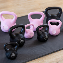Kettlebell 2 kg odważnik, hantla do ćwiczeń ABS kula do treningu siłowego, różowa