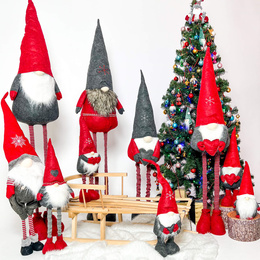 Para krasnali 120cm ozdoba świąteczna, gnom świąteczny, skrzat na teleskopowych nóżkach