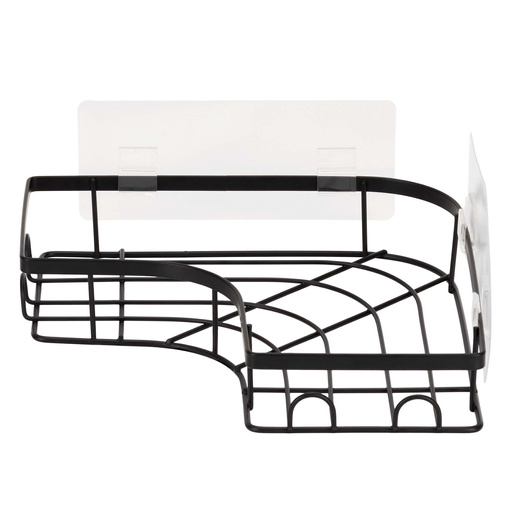 Półka łazienkowa, pod prysznic, wisząca zestaw 2 szt. narożna czarna