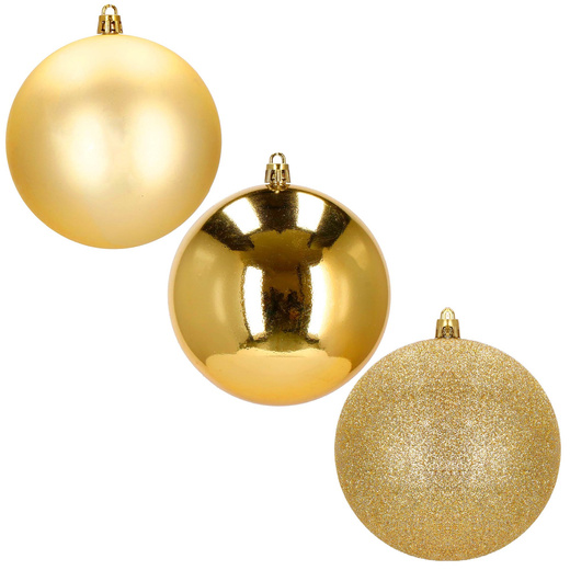 Bombki choinkowe 6 szt. ozdoby na choinkę, dekoracje świąteczne, złote