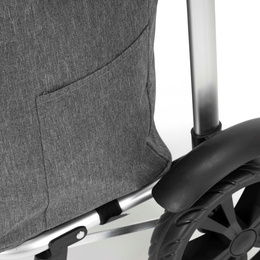Wózek na zakupy, walizka zakupowa, transportowa 42 l torba na kółkach, składany stelaż szary