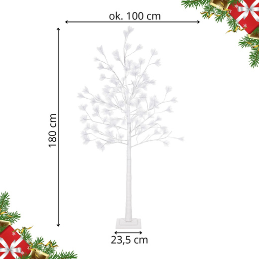 Świecące drzewko 180 cm sosna 120 Led drzewko świąteczne dekoracja ozdoba świetlna