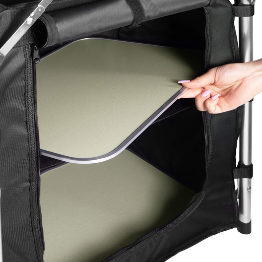 Stół turystyczny kuchnia kempingowa z 3 blatami 175x45x110 cm składana w walizkę