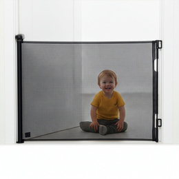 Bramka zabezpieczająca na schody 80 cm zwijana roleta do drzwi barierka ochronna czarna