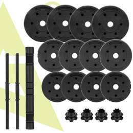 Hantle do ćwiczeń regulowane 20 kg zestaw obciążeń gryf do treningu siłowego