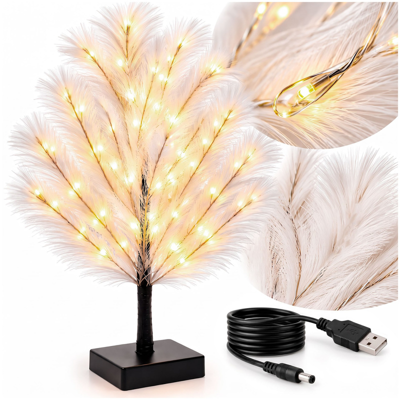 Choinka 20 LED drzewko świąteczne 45 cm dekoracja na stół, ozdoba świetlna, ciepła biel