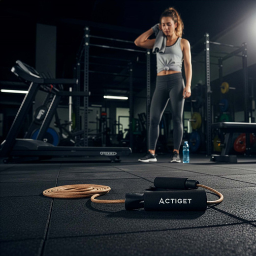 Skakanka treningowa, do ćwiczeń cardio 297 cm skórzana, antypoślizgowa