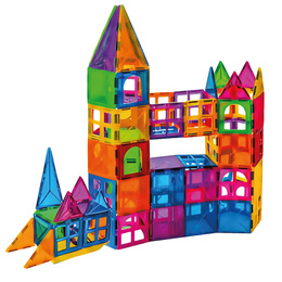 Klocki magnetyczne zestaw 60 szt. klocków konstrukcyjnych dla dzieci, kolorowe