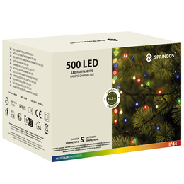 Lampki choinkowe 500 Led multikolor 41,5 m oświetlenie świąteczne IP44