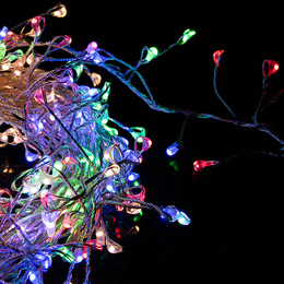 Lampki choinkowe 100 LED druciki mikro na baterie