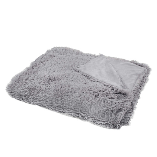 Narzuta na łóżko, pled 160x200 cm dwustronny koc na kanapę szary