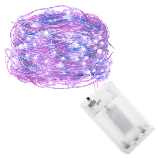 Lampki choinkowe 100 LED druciki mikro na baterie