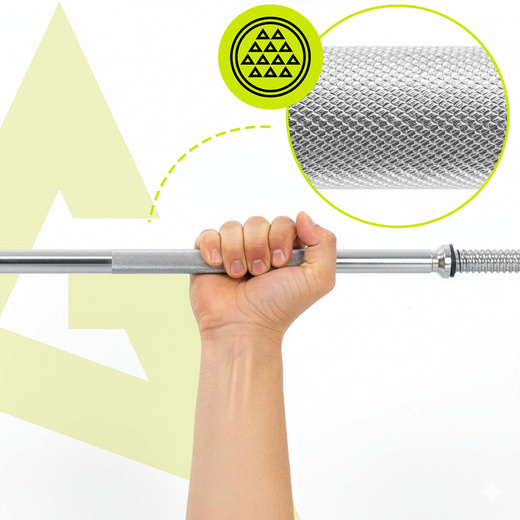 Gryf prosty olimpijski 180 cm sztanga ze stali chromowanej zaciski 28 mm