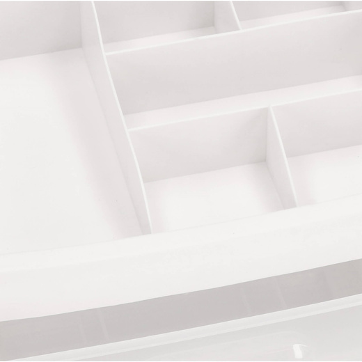Organizer na kosmetyki 26,5x23,3x17cm mleczny pojemnik na biżuterię z przegródkami