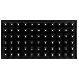 Wielodoniczka z tacką 54x28 cm minidoniczki do wysiewu 66szt. rozsadnik, czarny