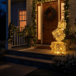 Dekoracja świąteczna LED prezenty pod choinkę 74 cm 160 diod biały ciepły