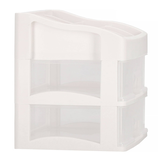 Organizer na kosmetyki 34x30x25cm mleczny pojemnik na biżuterię z przegródkami