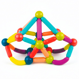 Klocki magnetyczne, konstrukcyjne 3D duży zestaw 100 szt. patyczki kulki