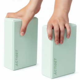 Kostka do jogi piankowa EVA 23x15x7,5 cm klocek blok do ćwiczeń pilates stretching miętowy