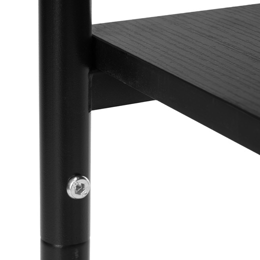 Szafka nocna, stolik z półkami do sypialni 35x31x59 cm nakastnik, czarny