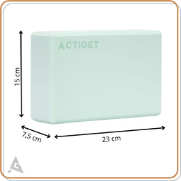 Kostka do jogi piankowa EVA 23x15x7,5 cm klocek blok do ćwiczeń pilates stretching miętowy