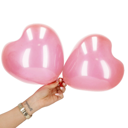 Balony serca na walantynki, urodziny 50 szt. różowe serduszka