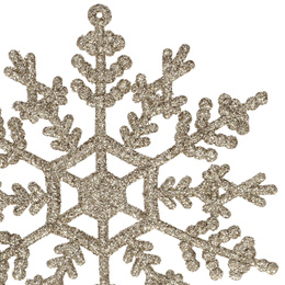 Zawieszka na choinkę śnieżynki 3 szt. ozdoba świąteczna 12 cm srebrny brokat