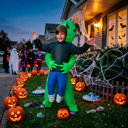 Strój dmuchany kosmita, dekoracja, stylizacja na Halloween Alien przebranie 120-155 cm