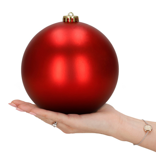 Bombki choinkowe 6 szt. ozdoby świąteczne 15 cm nietłukące czerwone