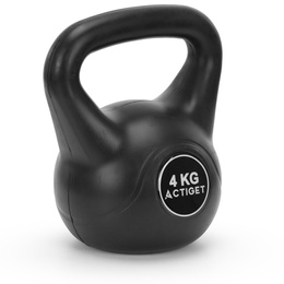 Kettlebelle 4 kg odważnik kulowy ABS hantla do ćwiczeń kula do treningu siłowego czarna