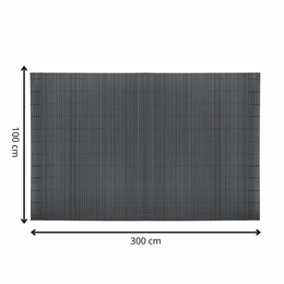 Osłona PVC maskująca na balkon, taras, ogrodzenie 300x100 cm ciemnoszara