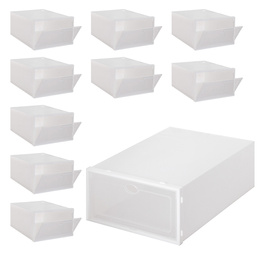 Organizer na buty 31x21,5x12,5 cm zestaw 5 szt. pojemniki z otwieraną klapą