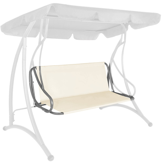 Materiał na siedzisko huśtawki ogrodowej 130 x 100 cm tkanina wodoodporna ecru