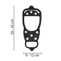 Raczki na buty turystyczne, nakładki kolce rozmiar 41-45 czarne