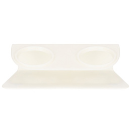 Podwójna miska dla psa i kota z podstawką antypoślizgowa przeźroczysta, czarna