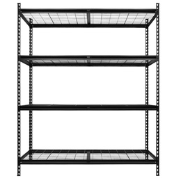 Regał stalowy z 4 półkami 183x150x54 cm 1600 kg do garażu, piwnicy