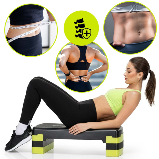 Step do ćwiczeń fitness 3-stopnie, schodek treningowy do aerobiku
