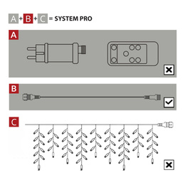 Przedłużacz do lampek choinkowych PRO 5 m kabel łącznik IP65 przedłużka
