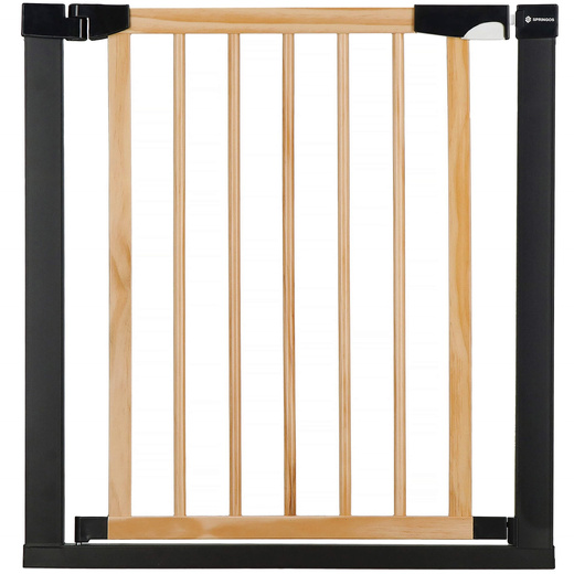 Bramka zabezpieczająca schody 75-82 cm bramka rozporowa brązowo-czarna