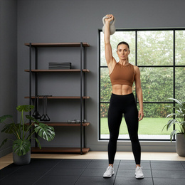 Kettlebell miękki 10 kg kula odważnik hantla ciężar do ćwiczeń fitness, beżowy