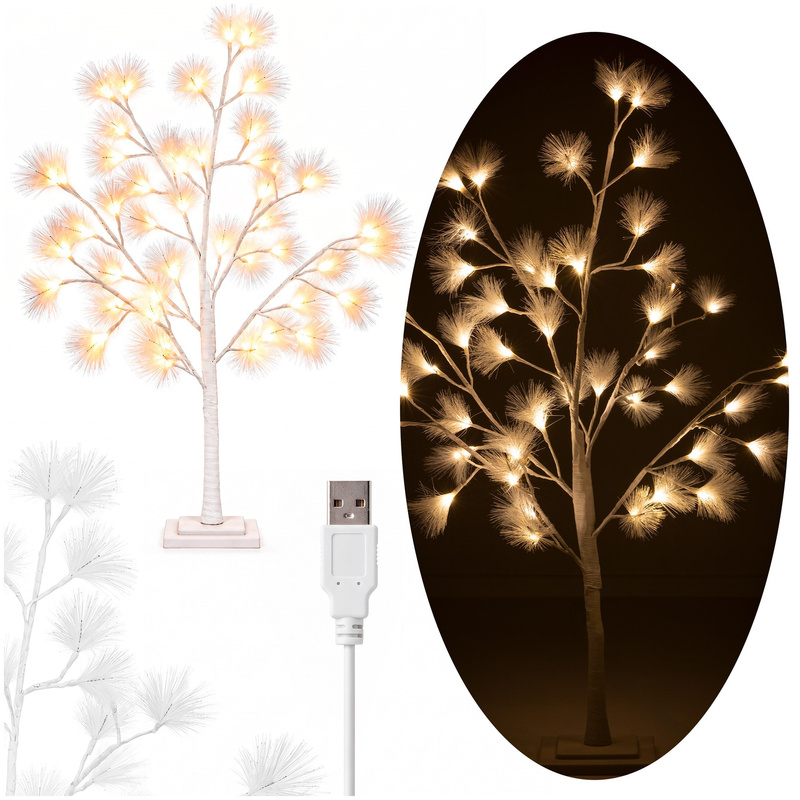 Świecące drzewko 90 cm sosna 48 Led drzewko świąteczne dekoracja ozdoba świetlna