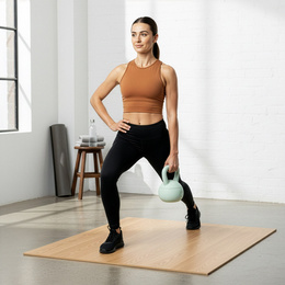 Kettlebell miękki 6 kg kula odważnik hantla ciężar do ćwiczeń fitness, turkusowy