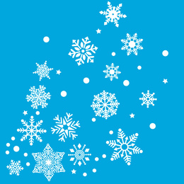 Naklejki świąteczne na okno 65 szt. płatki śniegu, ozdoby samoprzylepne, białe