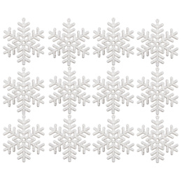 Zawieszki choinkowe białe śnieżynki na choinkę 8,5 cm 12 szt.