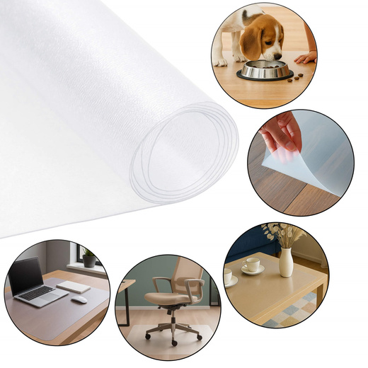 Mata pod krzesło, fotel biurowy 120x90 cm podkładka na biurko transparentna